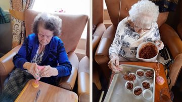 Tameside care home Residents get creative decorating cakes